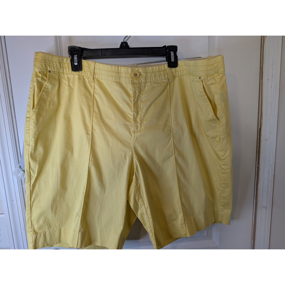 Intro Love The Fit Yellow Stretch Cotton Shorts Plus Size 20W Style 31230